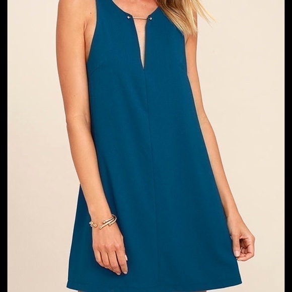 Lulus Dresses & Skirts - NWT Lulu’s teal barbell sleeveless dress